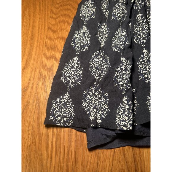 Garnet Hill Short-Sleeve V-Neck Fit & Flare Dress – Black Summer Vacation Office - Picture 5 of 11